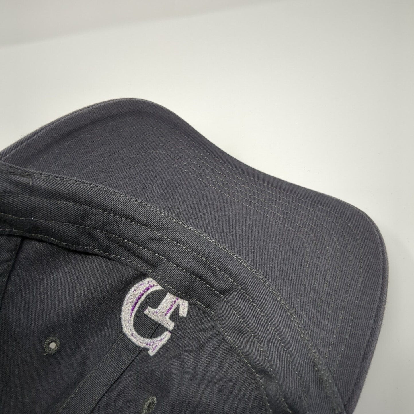 Letter CI Slideback Hat Gray M/L Adjustable Solid 6 Panel Richardson