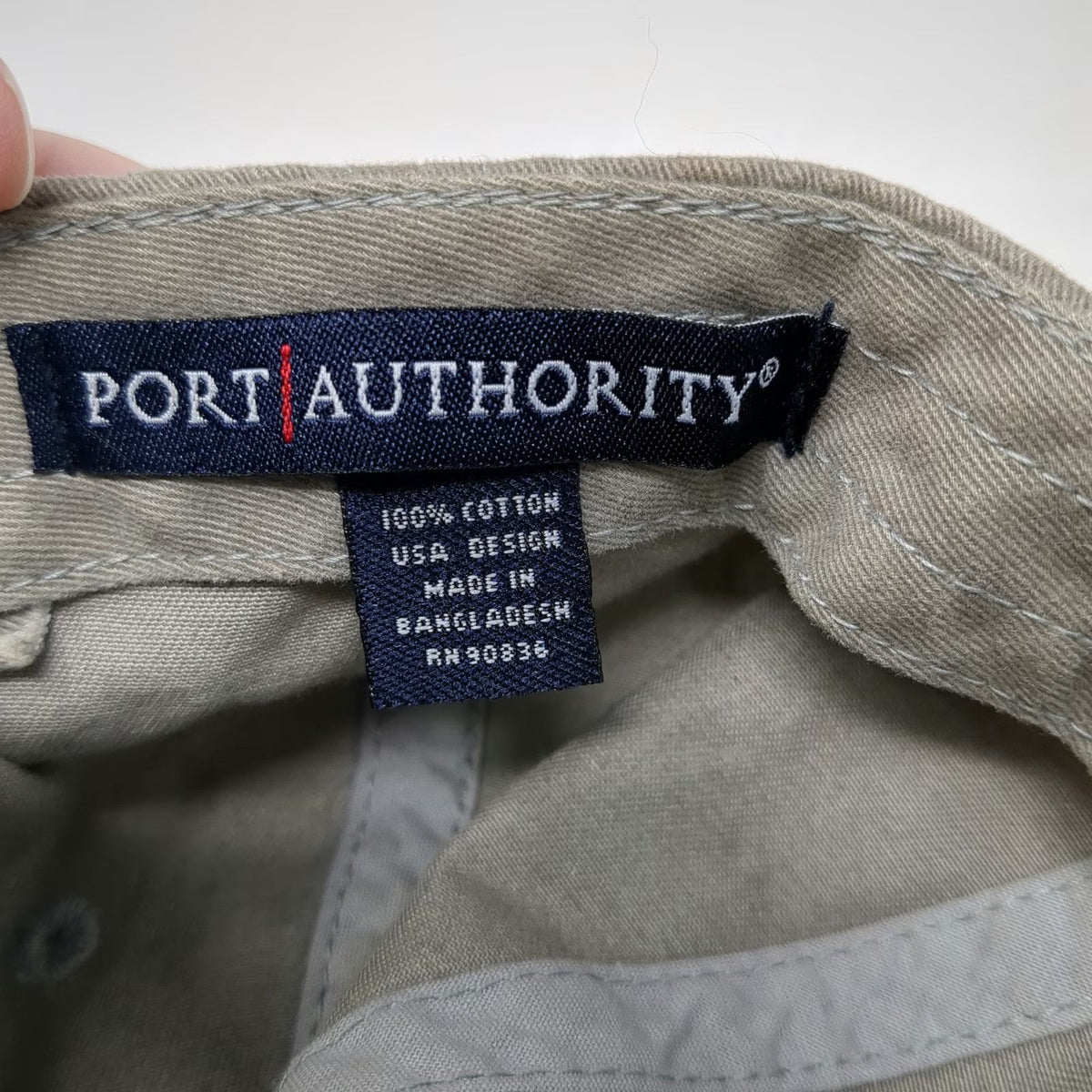 Port Authority Baseball Cap Gray Red OSFM Butler Heating Air Conditioning Hat
