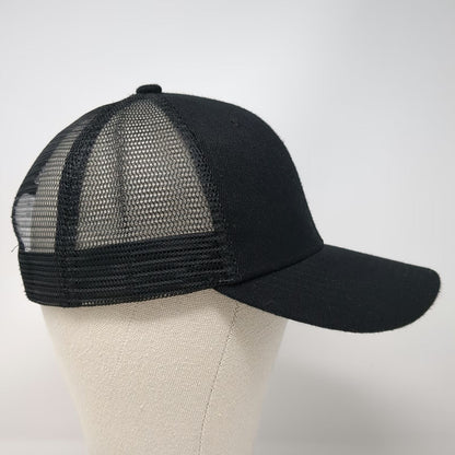 Trucker Hat Black One Size Tri-Valley Engineering TVE Mesh Snapback Structured