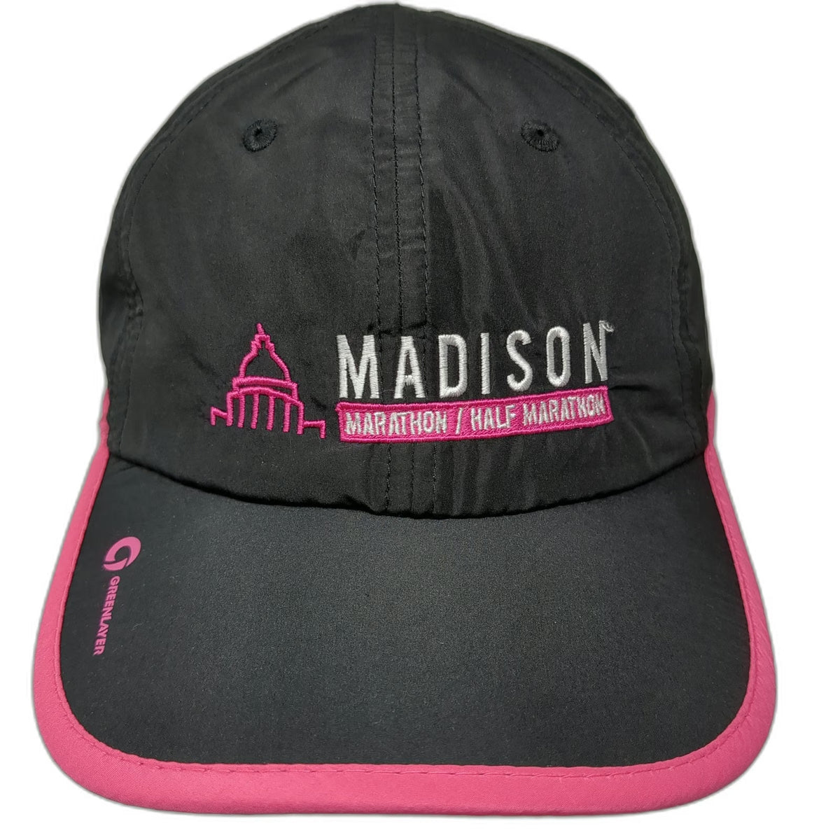 Greenlayer Baseball Cap Black One Size Madison Marathon Running Athletic Hat
