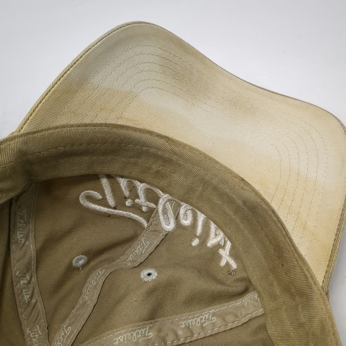 Titleist Baseball Cap Beige One Size Sunnyvale Golf Course Adjustable #1 Hat
