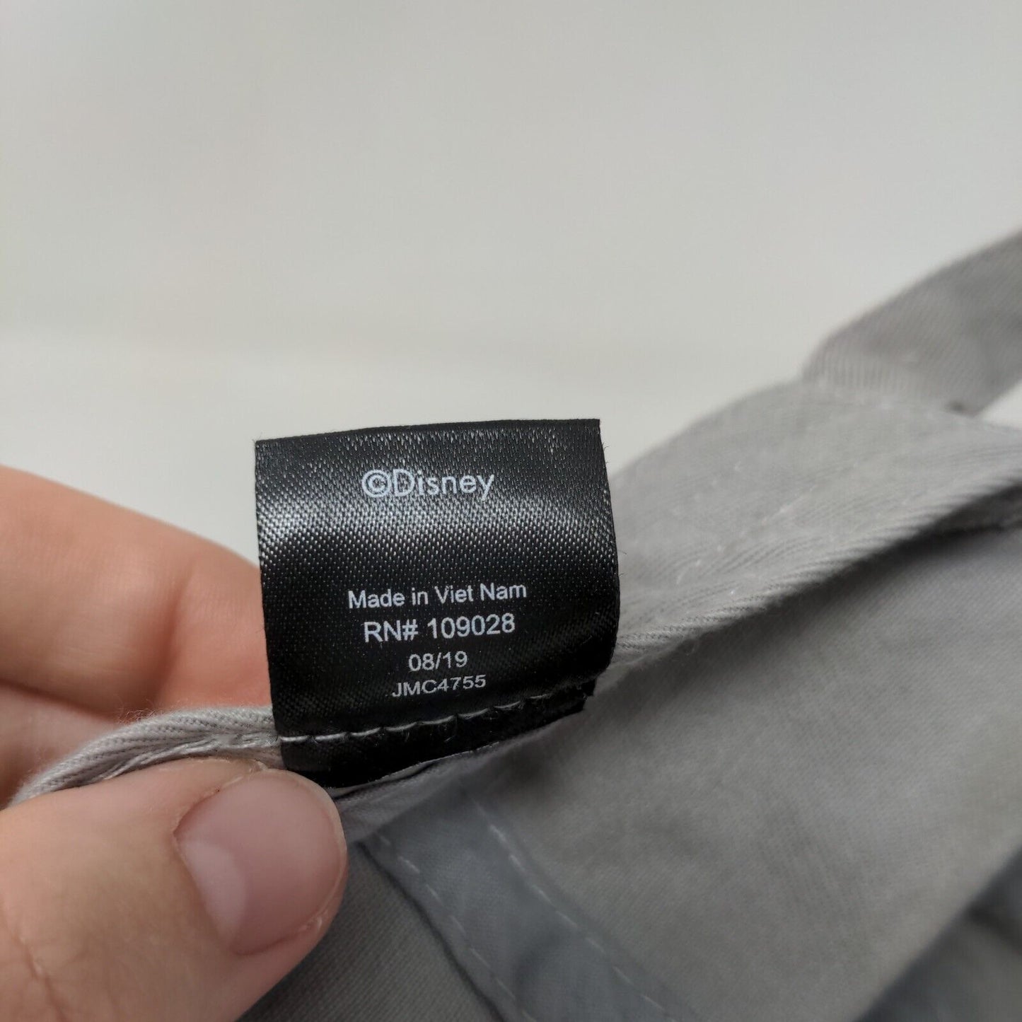 Stitch Slideback Hat Gray One Size Embroidered Adjustable Disney