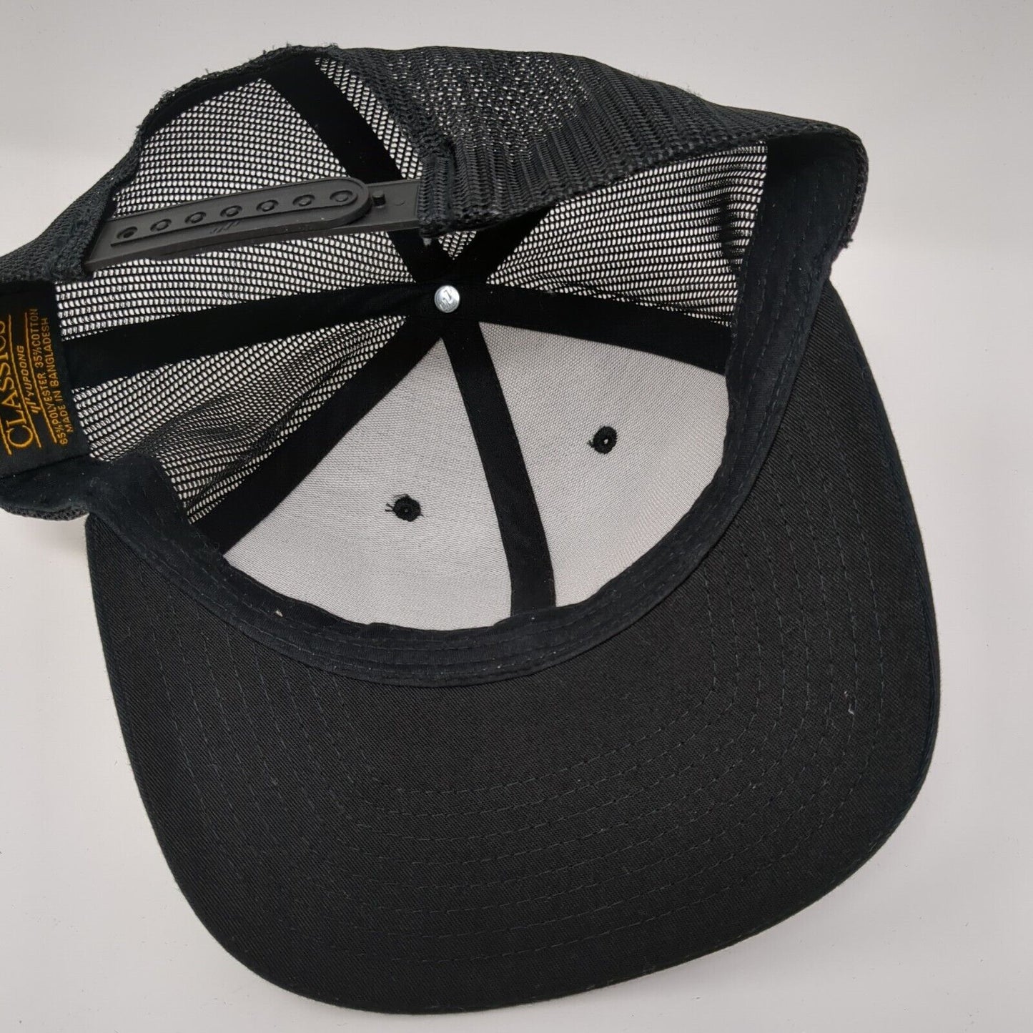 Enforce Snapback Mesh Back Trucker Hat Black One Size Solid Yupoong