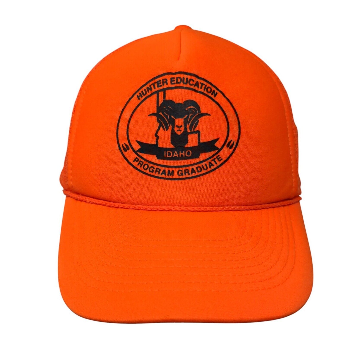 Idaho Hunter Education Program Graduate Snapback Trucker Hat Orange OSFM Otto