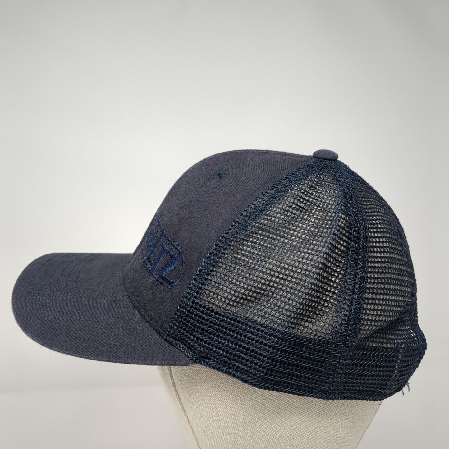 Waltz Snapback Mesh Back Trucker Hat Blue One Size Embroidered BK