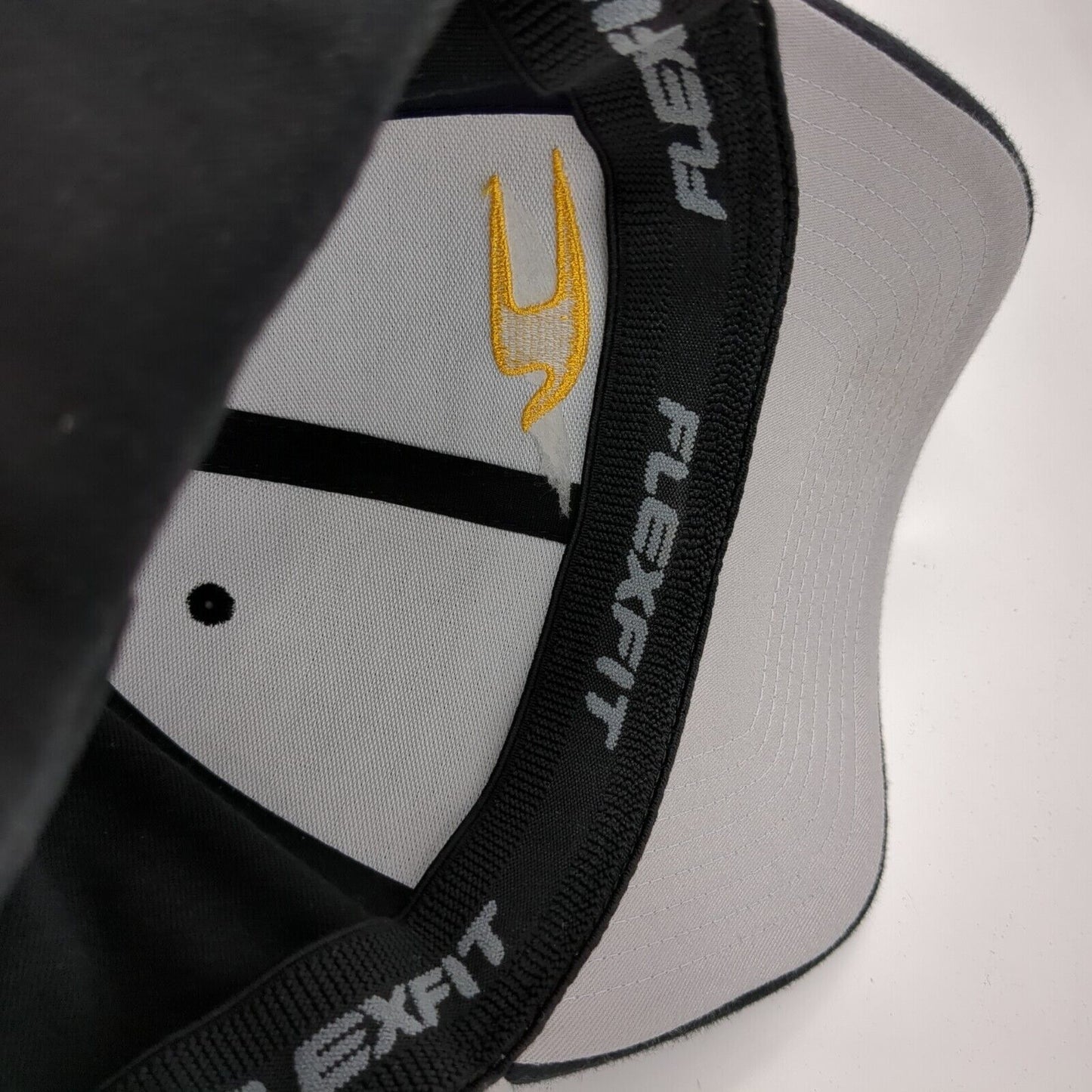 Bryson Fitted Hat Black S/M Flexfit Embroidered 6 Panel Port Authority