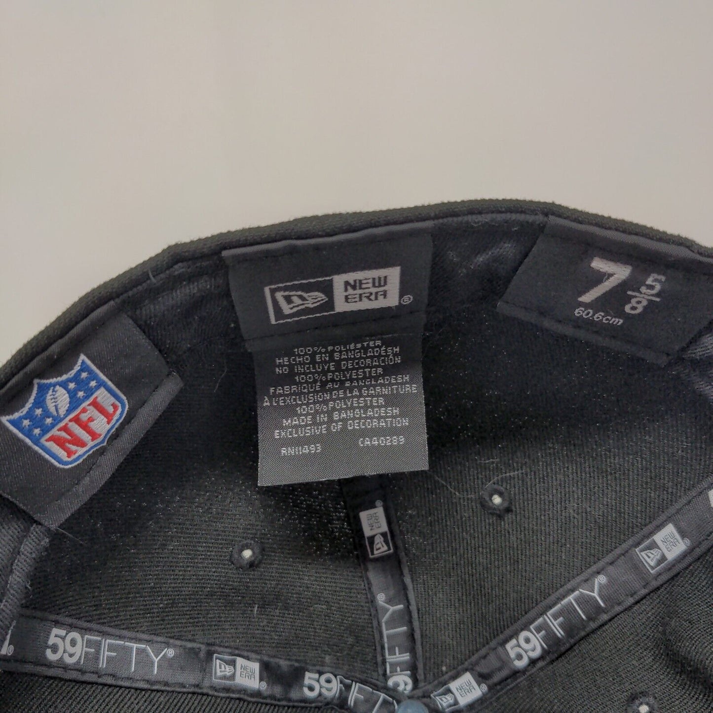 New Era Men's Fitted Hat 59Ffity Black Size 7 5/8 Indianapolis Colts Logo NFL