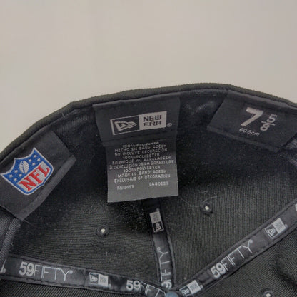 New Era Men's Fitted Hat 59Ffity Black Size 7 5/8 Indianapolis Colts Logo NFL