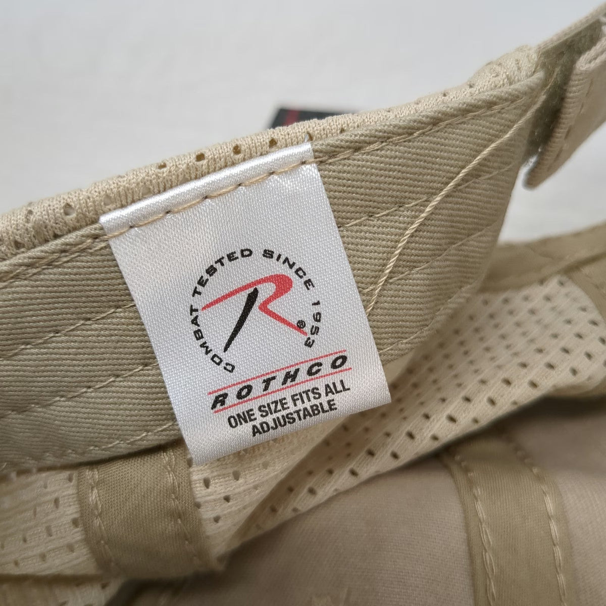 Rothco Baseball Cap Beige One Size Mesh Back Strapback Hat Blank Plain Tactical
