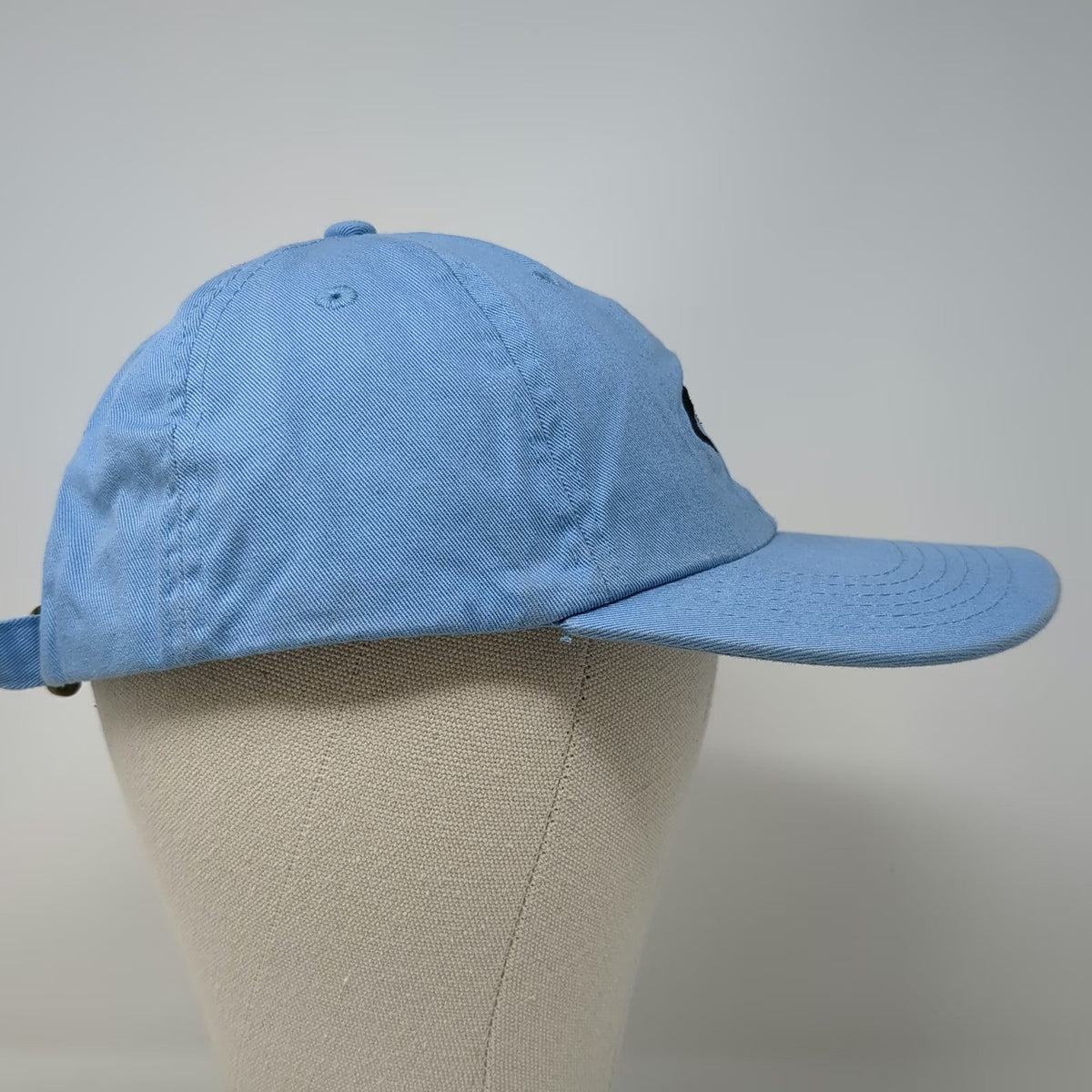 Knipe Land Baseball Cap Blue One Size Slideback Cotton Ram Horns Logo Curved Hat