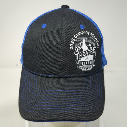 Trucker Hat Black Blue One Size Music Theatre of Idaho 2025 Company Member Mesh