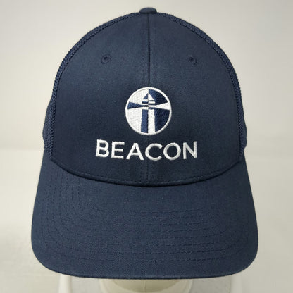 Richardson Baseball Cap Blue XL Mesh Back Stretch Fit Beacon Lighthouse Logo Hat