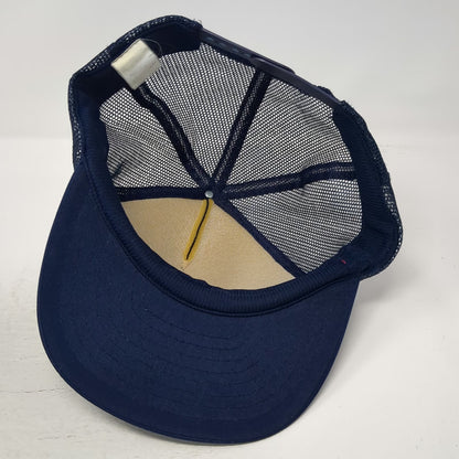 Blue Trucker Hat One Size Snapback Retired No Clock No Phone Mesh Rope Cap