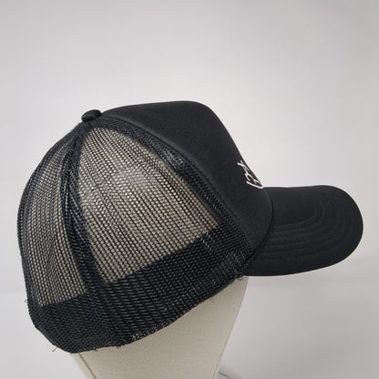 Maui Wave Riders Snapback Rope Trucker Hat Black One Size Mesh Back