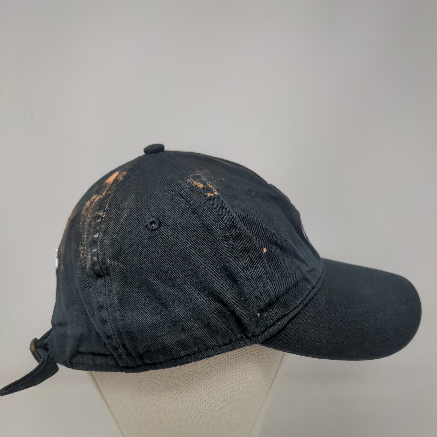 Champion Slideback Hat Black OSFA Adjustable Embroidered Logo 6 Panel