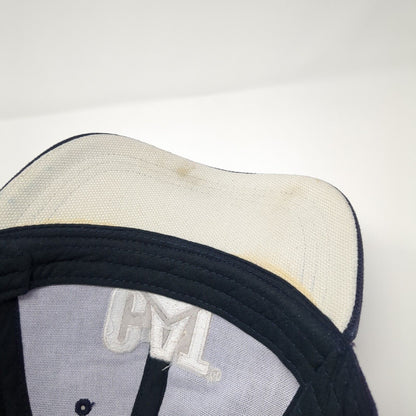 CAT Slideback Hat Blue One Size Adjustable Embroidered Vented Holes 6 Panel
