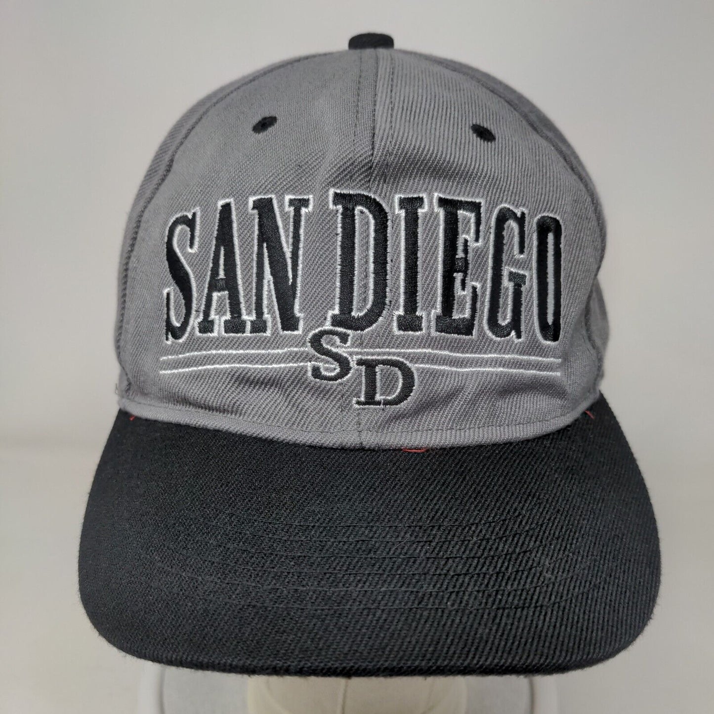 San Diego Snapback Hat Gray One Size Embroidered Adjustable Colorblock