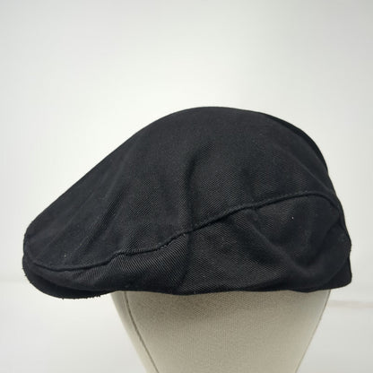 Roots Newsboy Cap Black L Fitted Halo 1972 Athletics Cotton Twill Fabric Hat