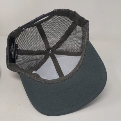 Pacific Headwear Snapback Mesh Back Braid Trucker Hat Gray One Size