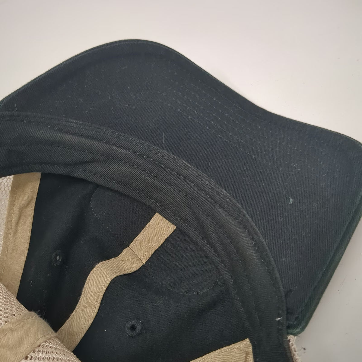 Dorfman Pacific Trucker Hat Black Beige One Size Na Pali Coast Kauai Hawaii