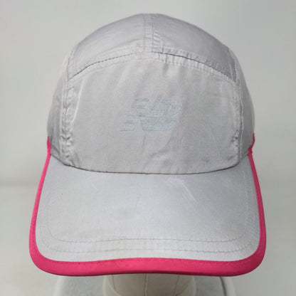 New Balance Strapback Hat Gray One Size Adjustable Lightweight Polyester