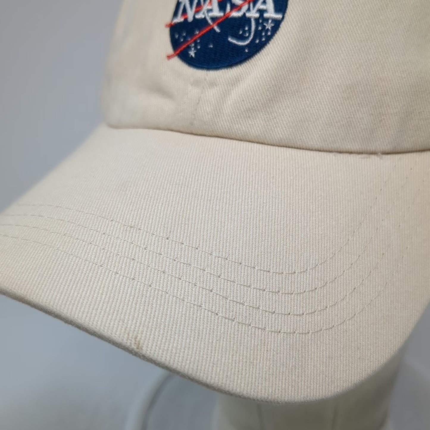 Prairie NASA Meatball Logo Baseball Cap Beige One Size Adjustable Cotton Hat