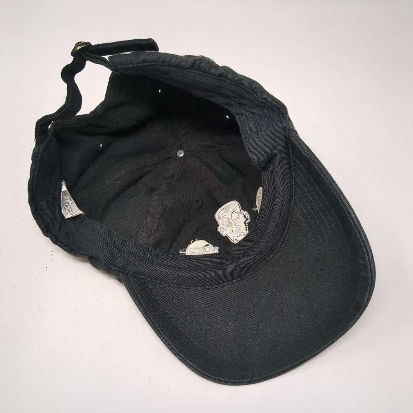 Unbranded Slideback Hat Black OSFA Adjustable Embroidered 6 Panel
