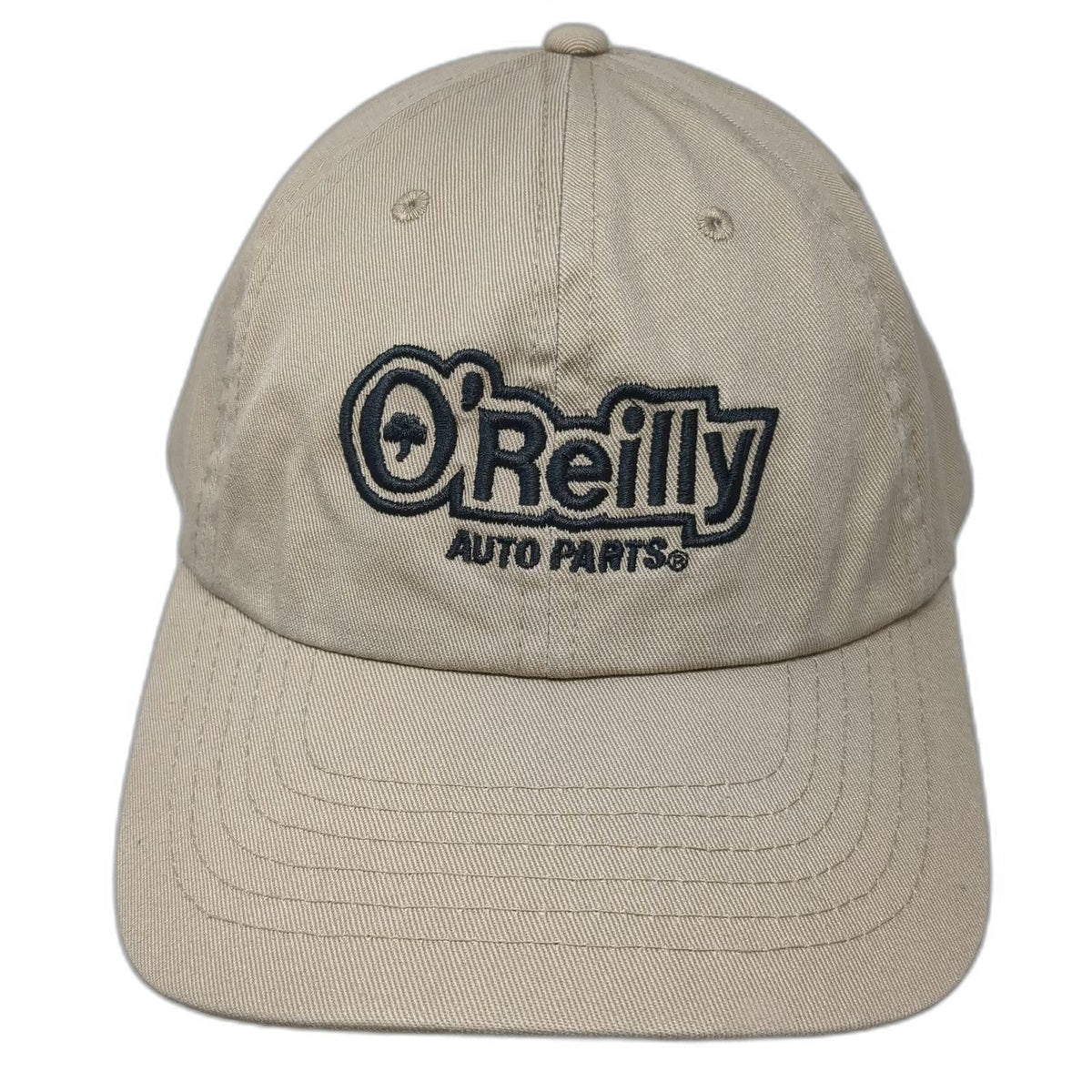 O'Reilly Auto Parts Baseball Cap Beige One Size Strapback Embroidered Logo Hat