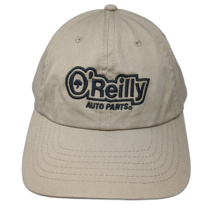 O'Reilly Auto Parts Baseball Cap Beige One Size Strapback Embroidered Logo Hat