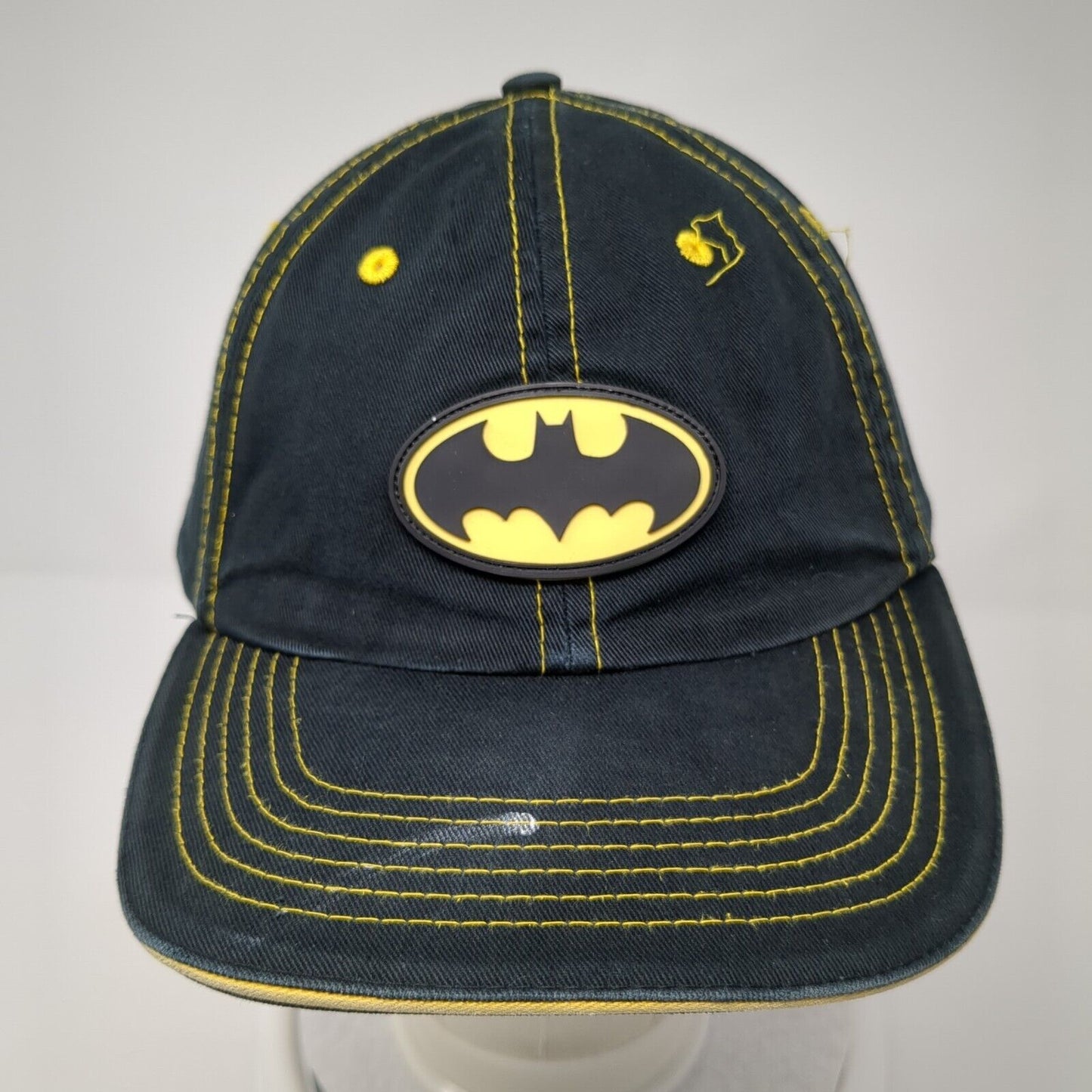 Batman Patch Youth Strapback Hat Black One Size Adjustable Superhero
