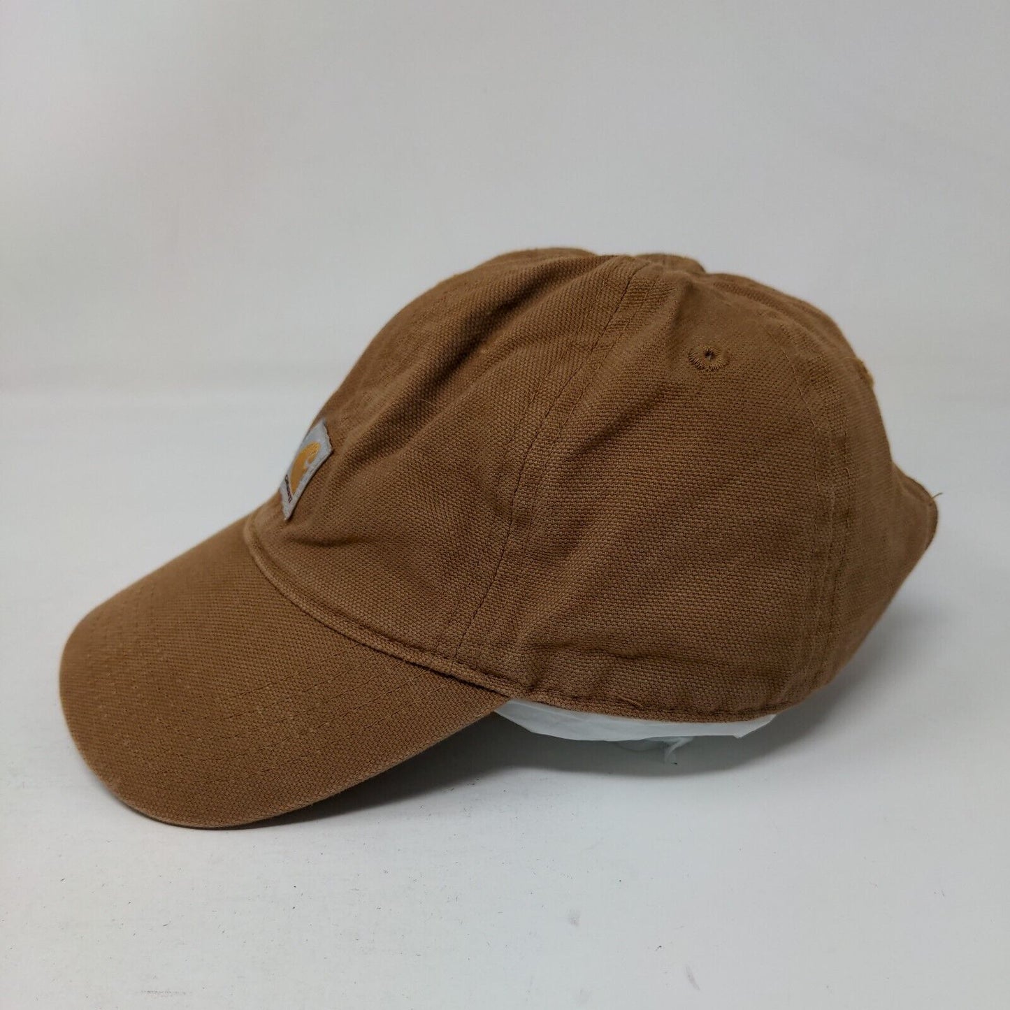 Carhartt Infant Stretch Strapback Hat Brown Solid Logo Patch 6 Panel