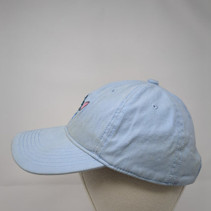 Stitch Strapback Hat Blue One Size Adjustable Embroidered 6 Panel Disney