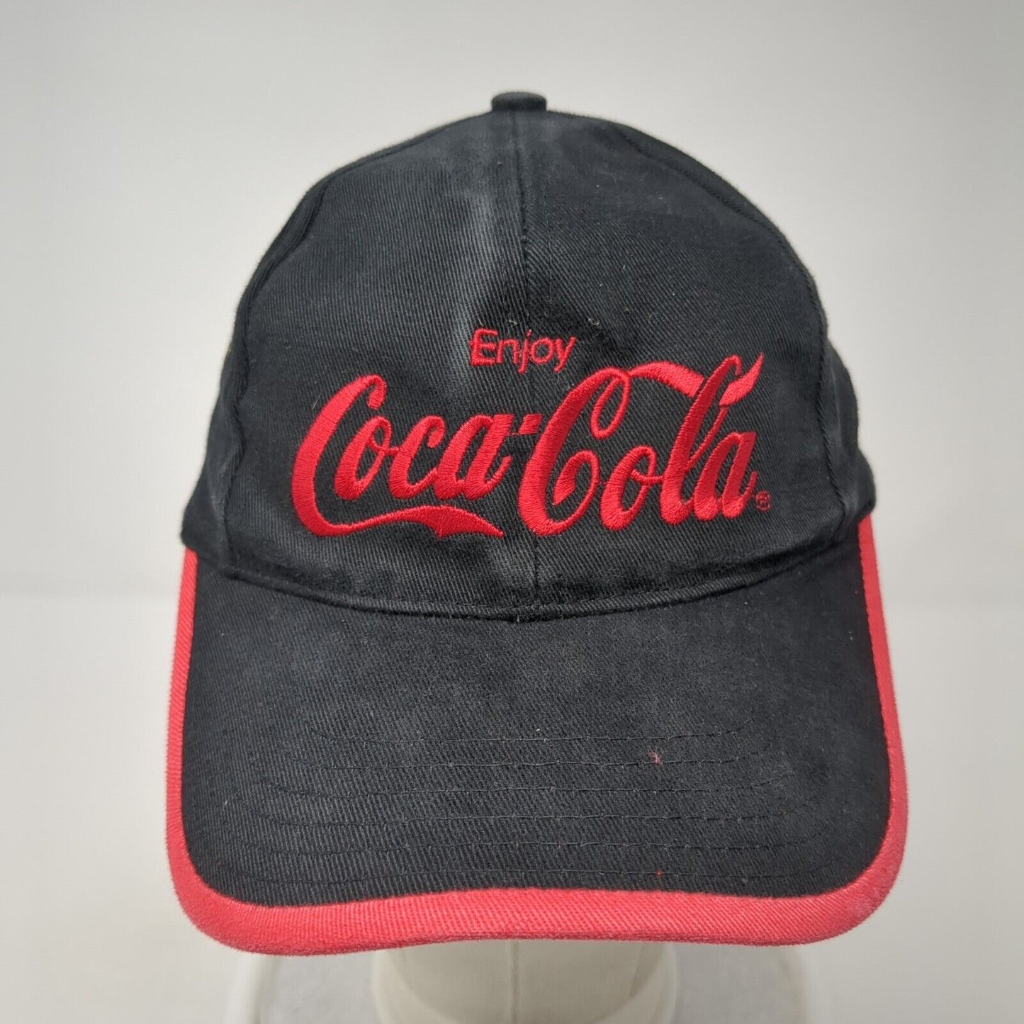 Enjoy Coca-Cola Slideback Hat Black One Size Adjustable Embroidered 6 Panel