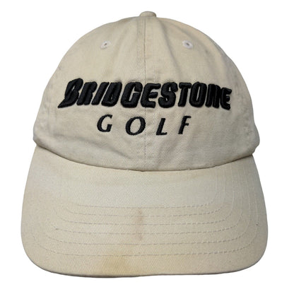 Bridgestone Golf Slideback Hat Tan One Size Adjustable Embroidered New Era