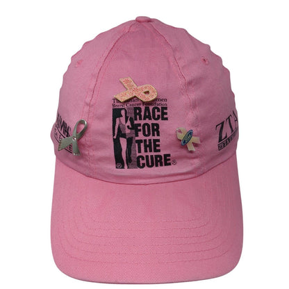 Race For The Cure Pink Bow Pins Slideback Hat Pink One Size Adjustable