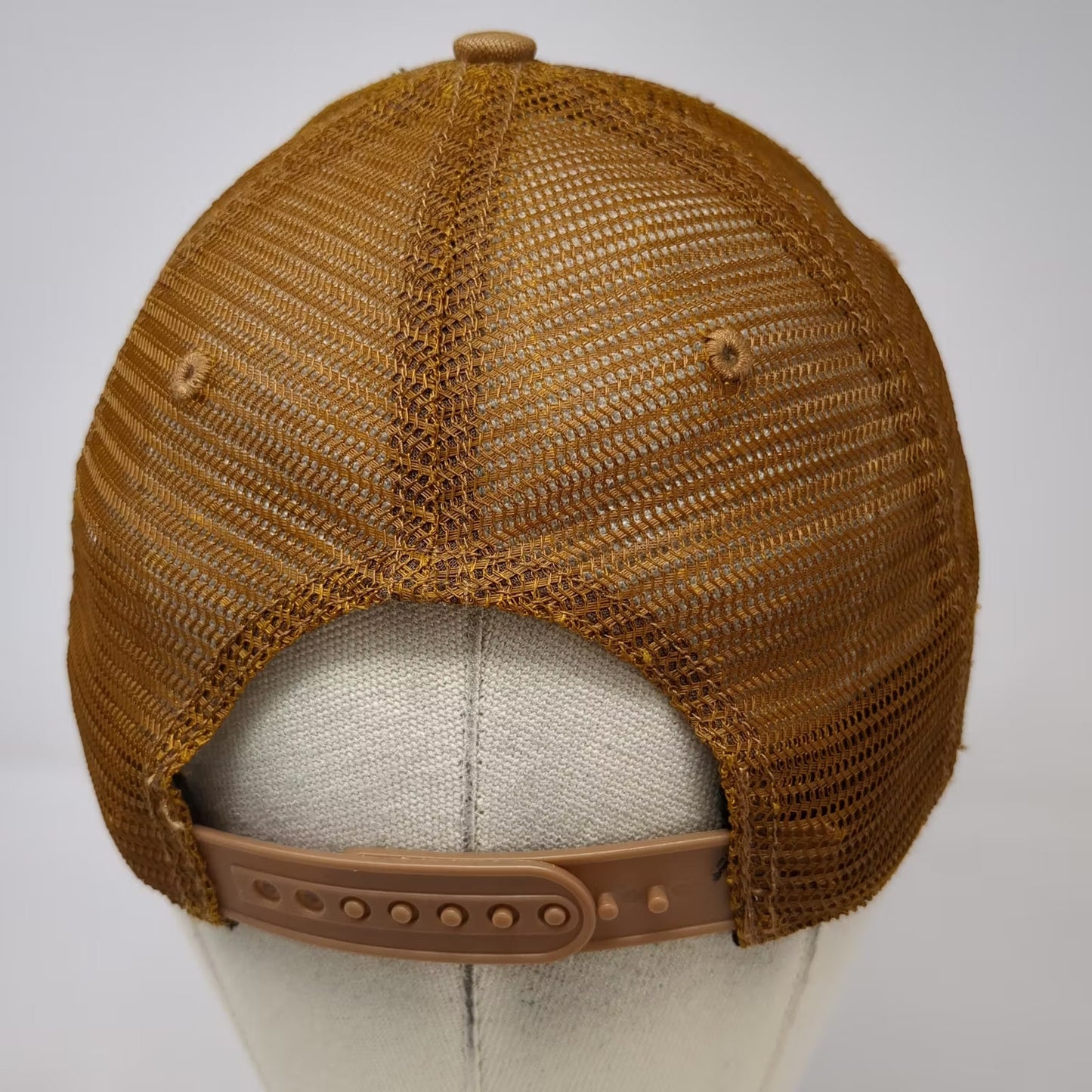 Carhartt Brown Salt Lake Prefab Embroidered Mesh Back Snapback Trucker Hat OS