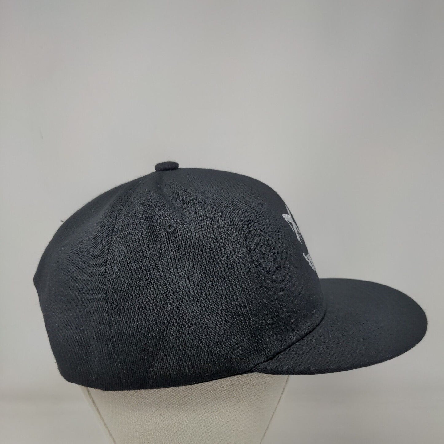 Halloween Smiley Face Snapback Hat Black One Size Adjustable Embroidered