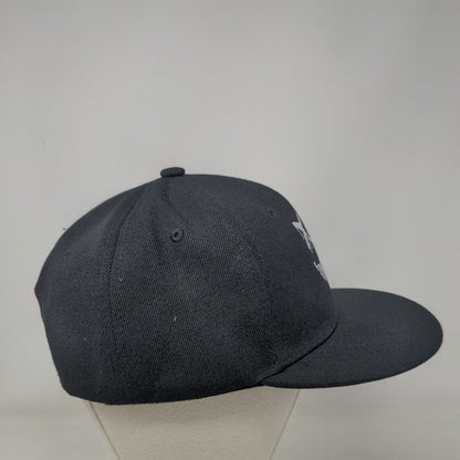 Halloween Smiley Face Snapback Hat Black One Size Adjustable Embroidered