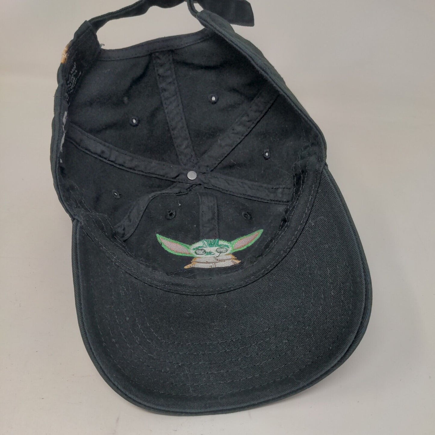 Star Wars Grogu Baby Yoda Slideback Hat Black OSFM Embroidered 6 Panel