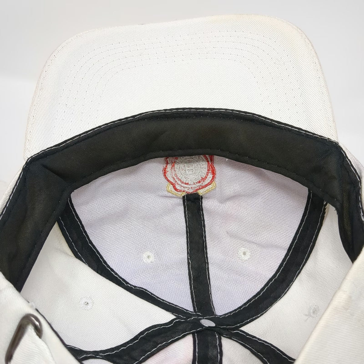 Jim Beam Baseball Cap White One Size Slideback Born Barreled USA Logo Hat