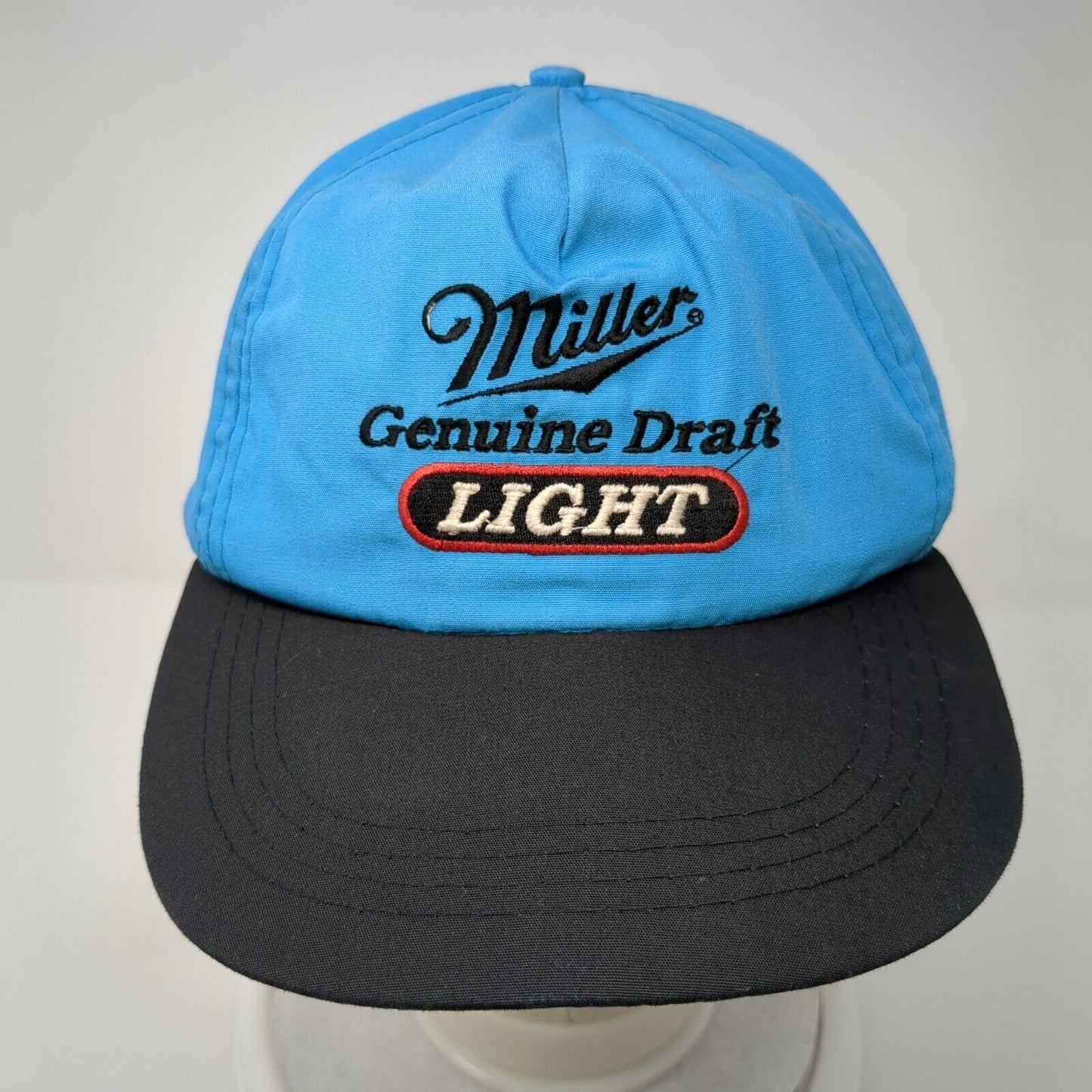 Miller Genuine Draft Light Snapback Hat Blue One Size Colorblock