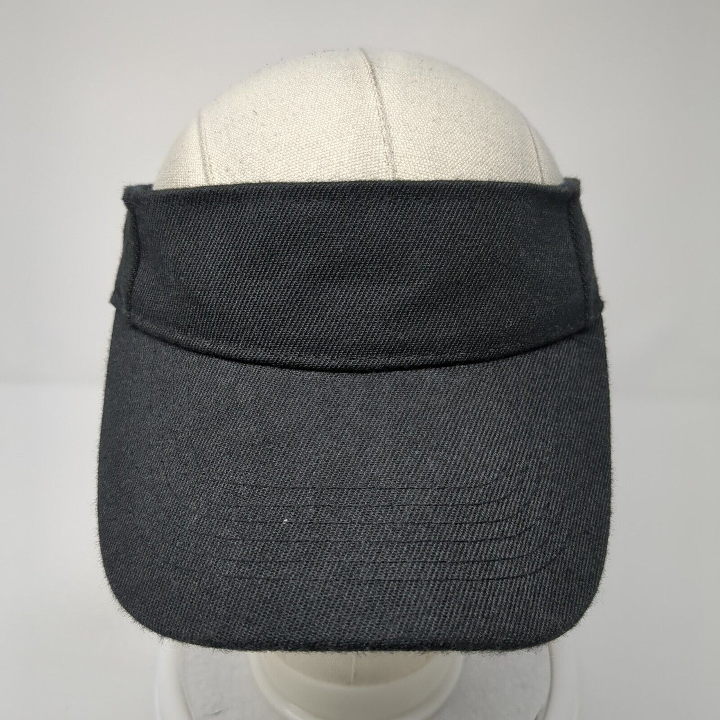 Unbranded Strapback Sun Visor Hat Black One Size Adjustable Blank