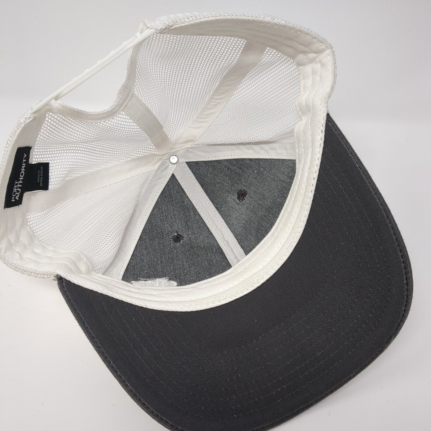 City of Good Snapback Trucker Hat Gray OS Adjustable Mesh Back Port Authority