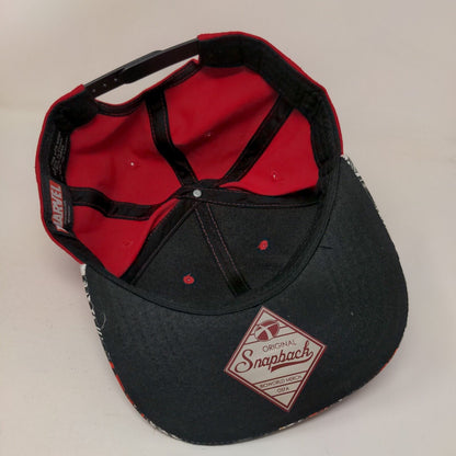 Deadpool Snapback Hat Red OSFM Embroidered Adjustable Marvel 6 Panel