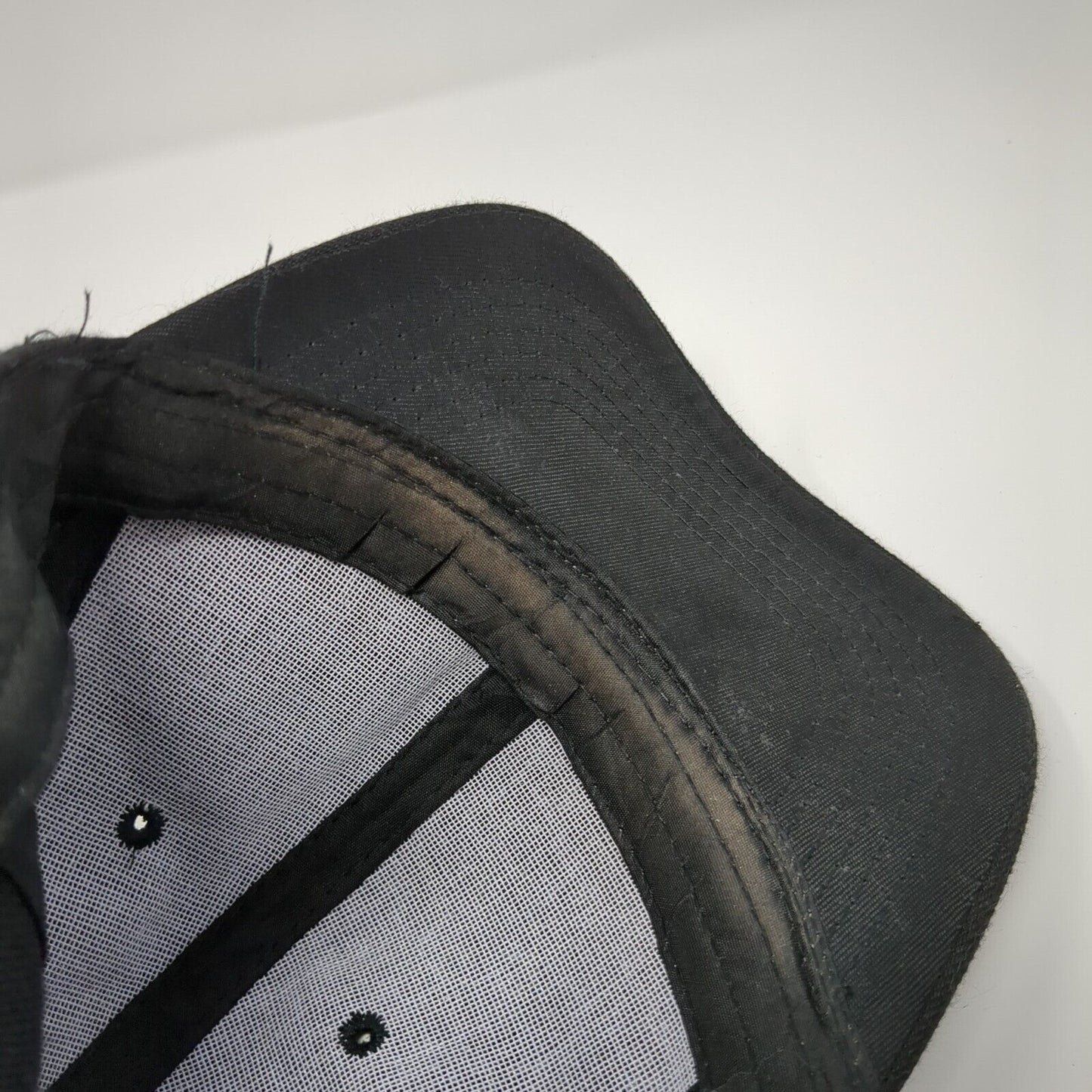 Unbranded Strapback Hat Black One Size 6 Panel Solid Adjustable Blank