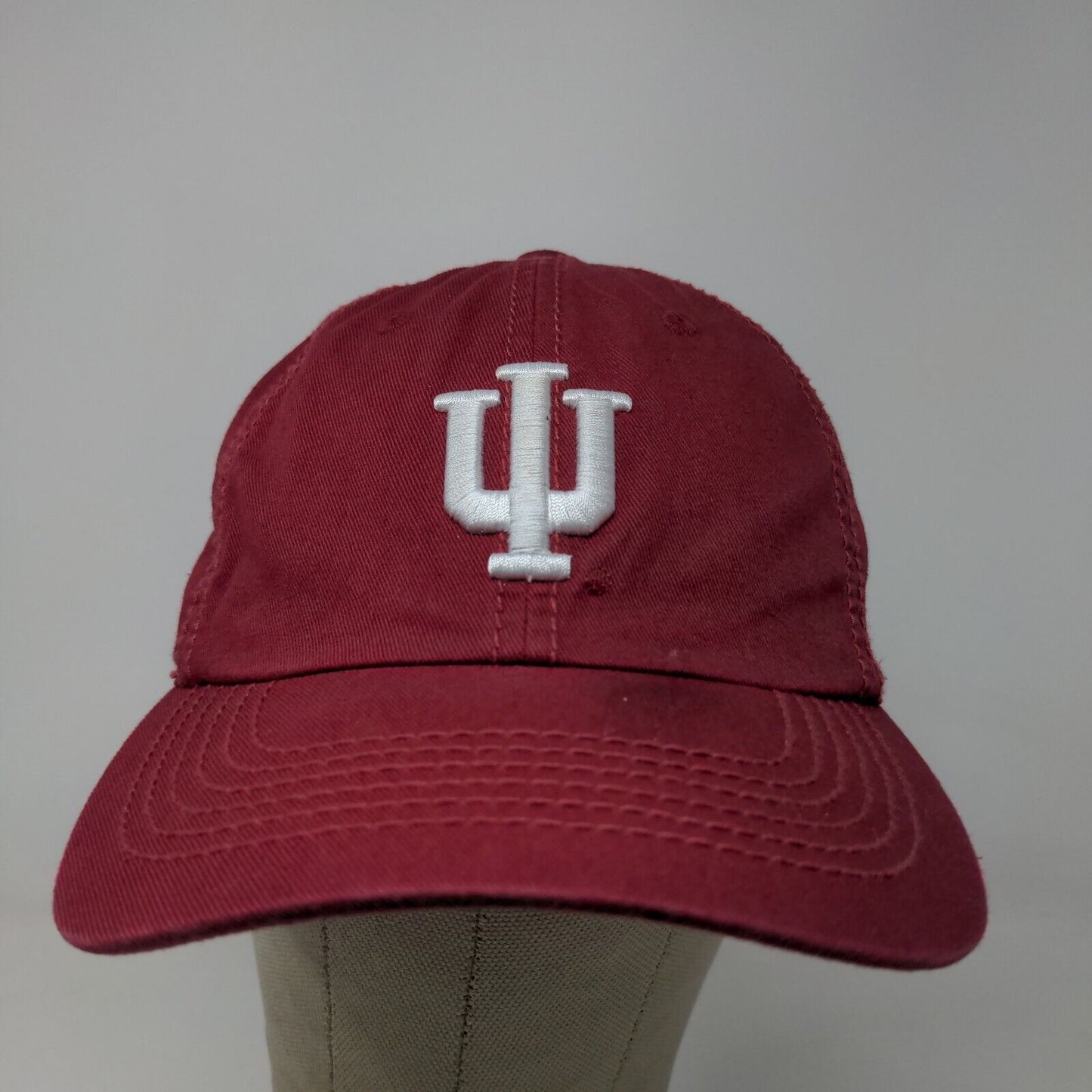 Top of the World Men's Slideback hat Red Embroidered IU Hoosiers Logo Cotton