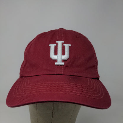 Top of the World Men's Slideback hat Red Embroidered IU Hoosiers Logo Cotton