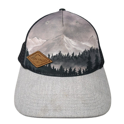 Teton Valley ID Snapback Trucker Hat Multi One Size Mesh Back Locale