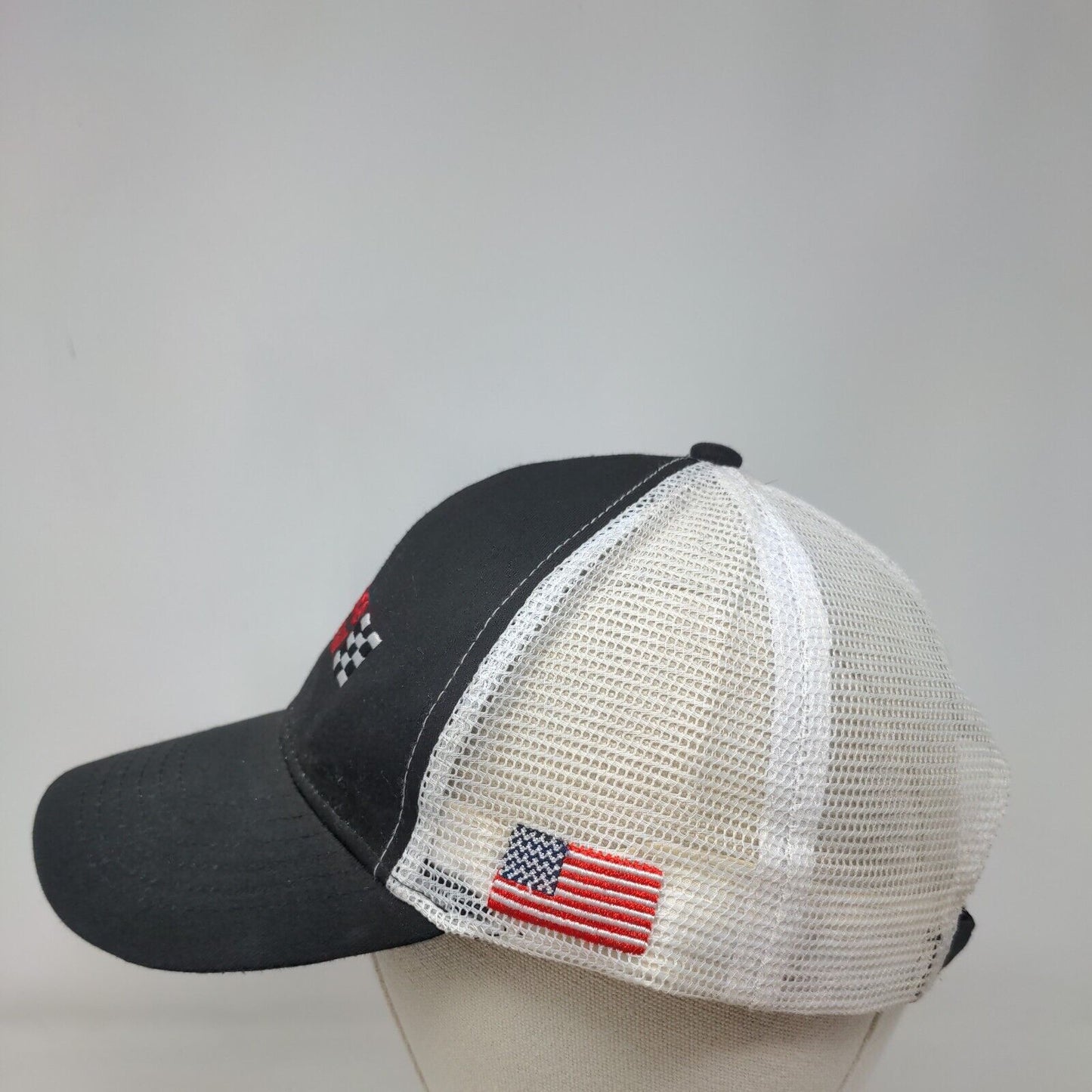 Advance Professional Strapback Trucker Hat Black OSF Embroidered Mesh Back