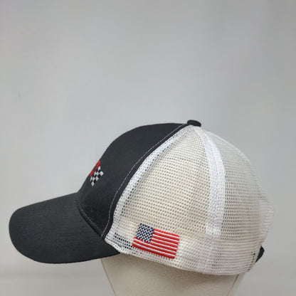 Advance Professional Strapback Trucker Hat Black OSF Embroidered Mesh Back